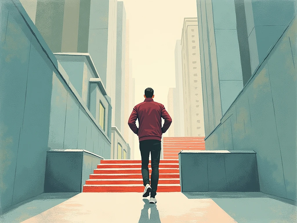 Abstract open stride motif in berry tones